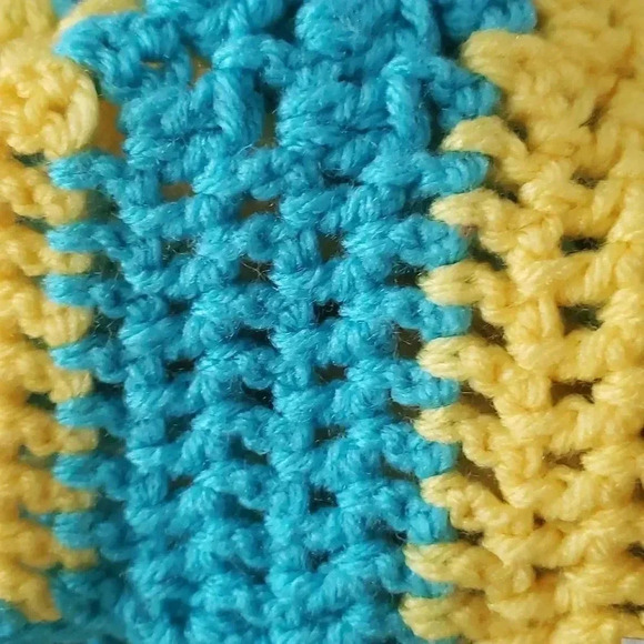 Artisan Handmade New Afghan Blanket Throw Crochet Cotton Blend - Picture 3 of 4